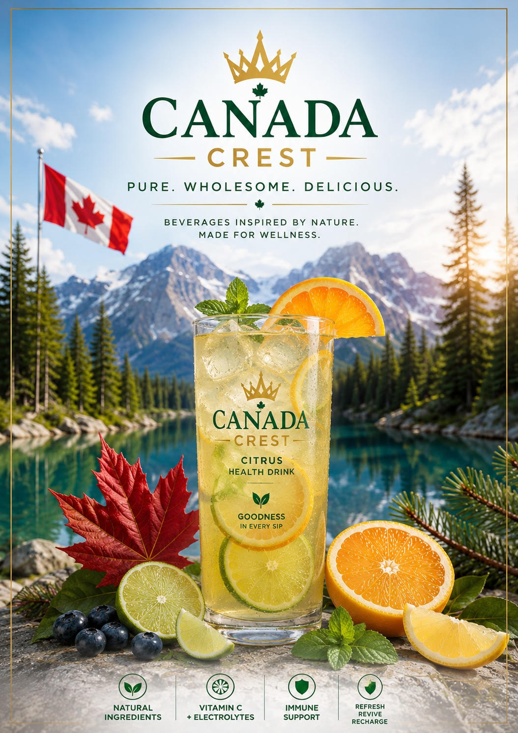 Canada Crest — Refreshment Inspired by Wellness
